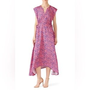 Derek Lam 10 Drawstring Floral Maxi Dress 16